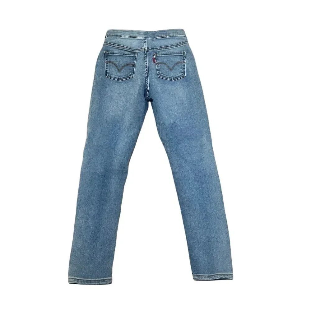 Levi's Girl's Size 10G Blue Distressed Pull-On Jegging Jeans - Picture 6 of 9